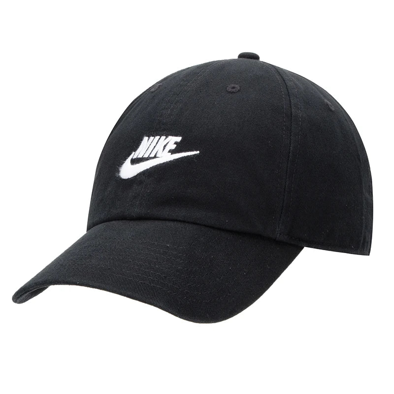 Nike Sports Cap - Black Curved-Brim Sun & Running Hat