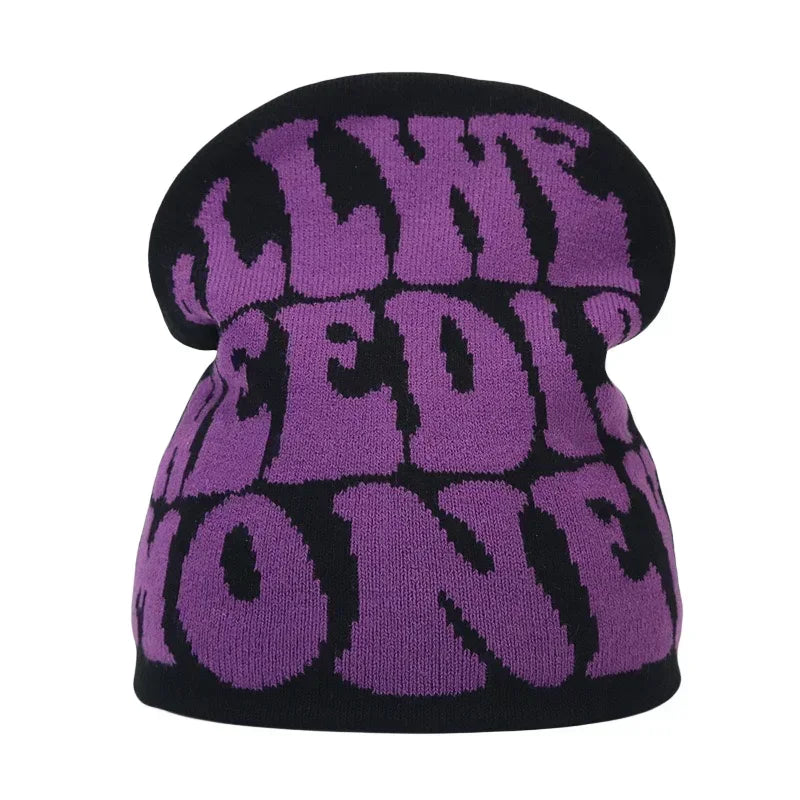 The Skullcap | Y2K Letter Knitted Hip Hop Beanie | Urban Caps NZ