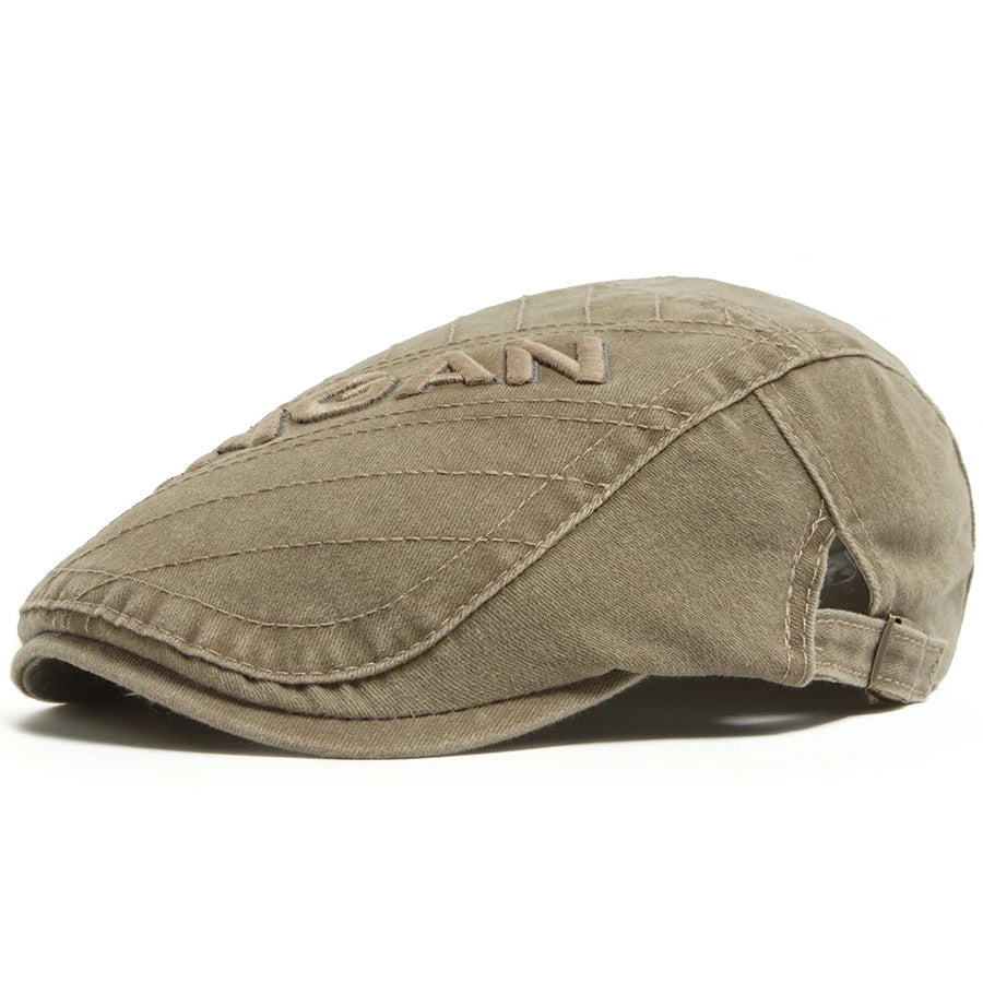 Washed Cotton Ivy Cap | Heritage Driving Flat Cap | Urban Caps NZ