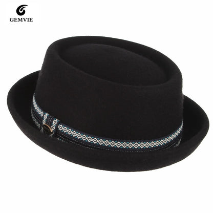 Paris Noir Wool Felt Pork Pie Hat | Urban Caps