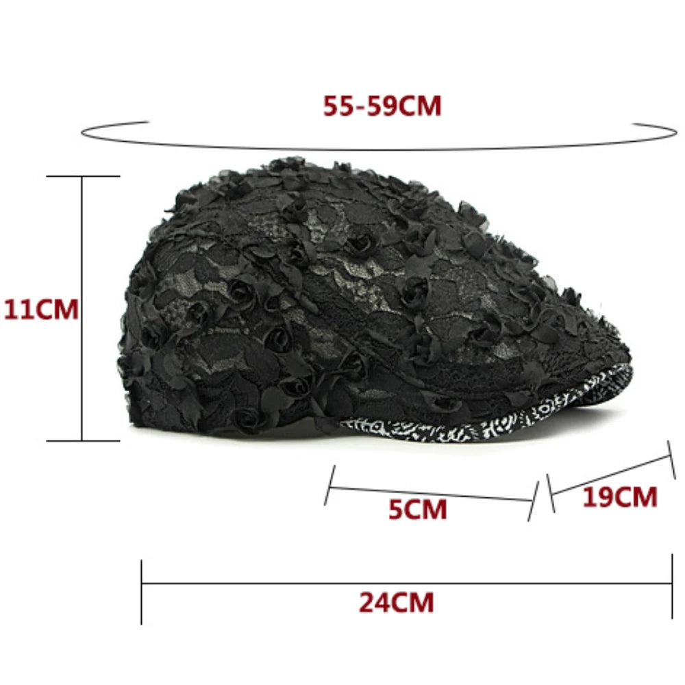 Glastonbury Lace Floral Beret
