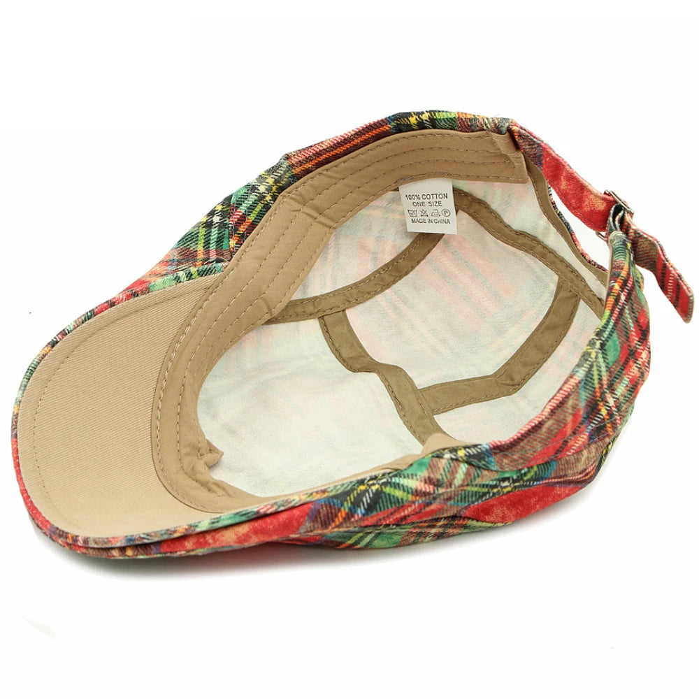 Barcelona Plaid Artist Beret