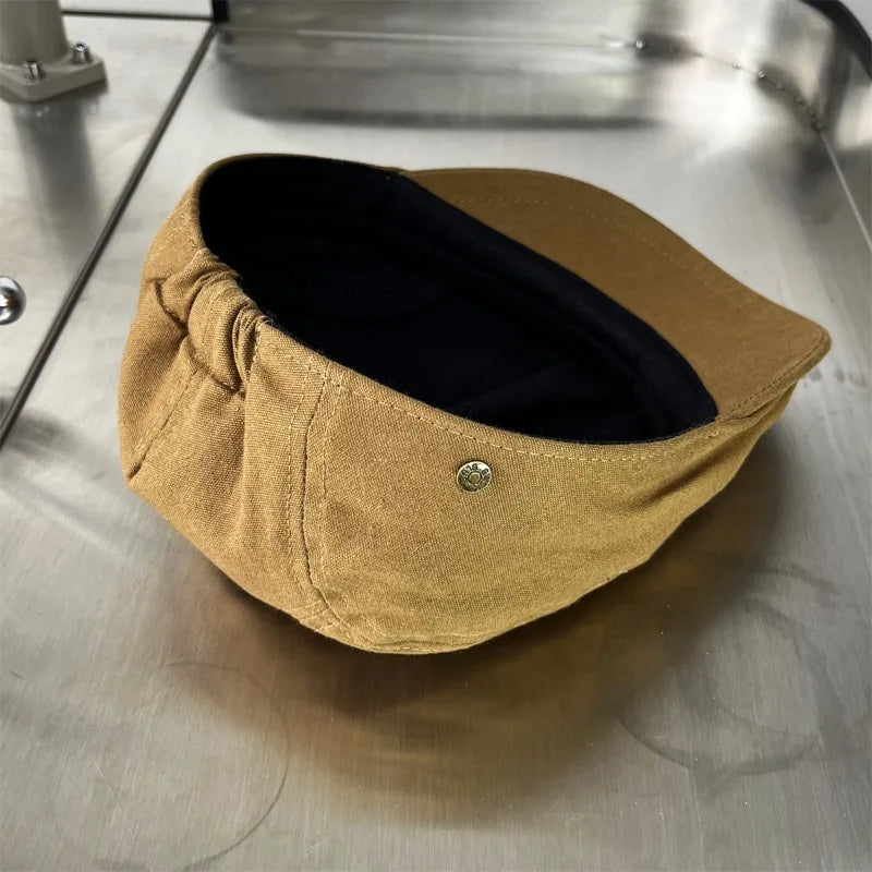 Torino XL Cotton Flat Cap – Extra Large Newsboy Cap for Men & Women (55–65cm)