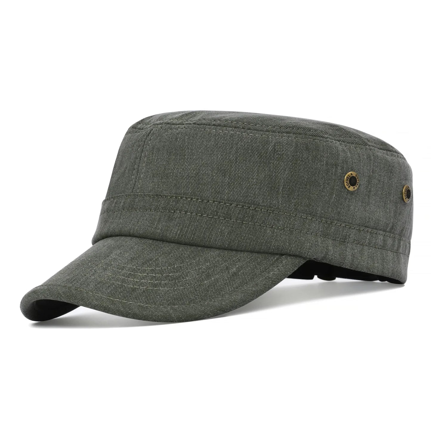 The Garrison | Cotton Twill Vintage Military Flat Cap | Urban Caps NZ