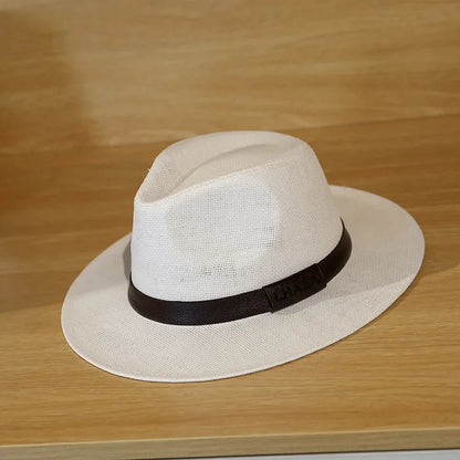 Ashcombe Woven Panama-Style Fedora in Milky White
