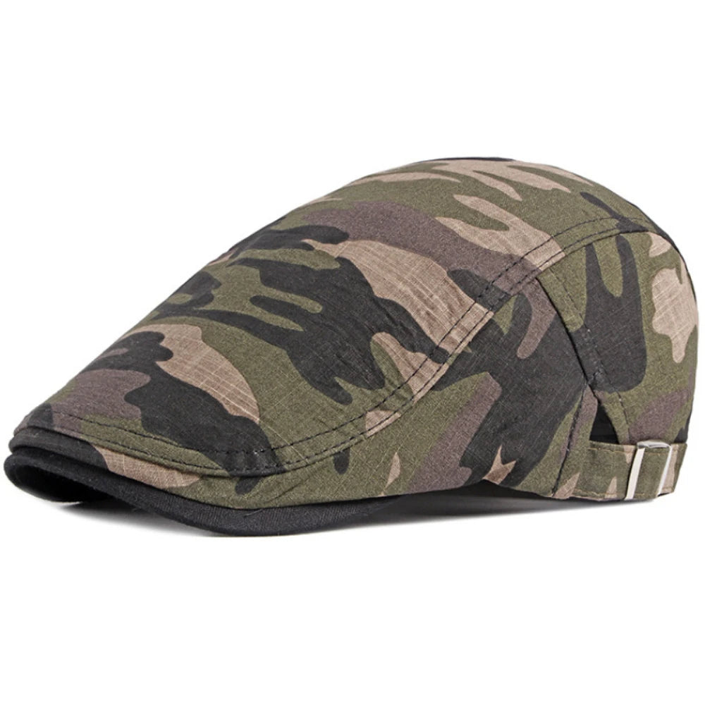 Hereford Print Artist Beret in Khaki