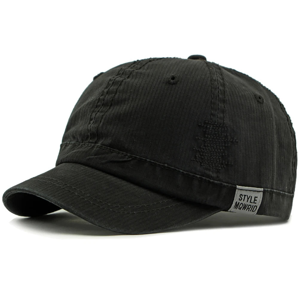 Keswick 6-Panel Cotton Cap in Black