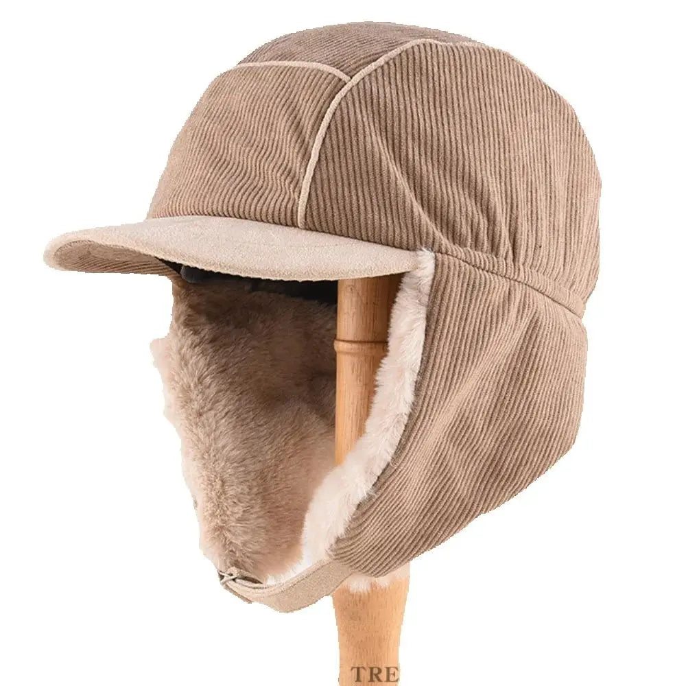 Siberia Faux Fur Trapper Hat in Khaki