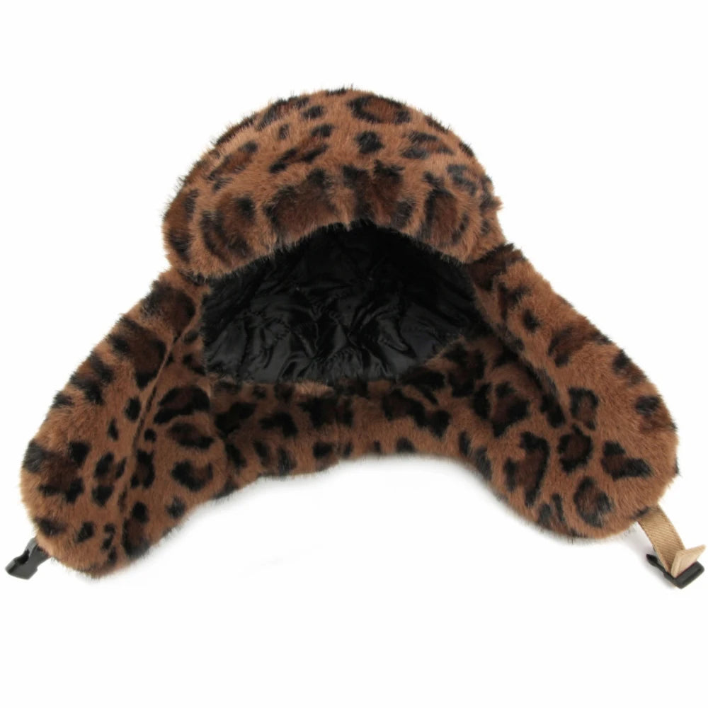 Klondike Leopard-Print Trapper Hat