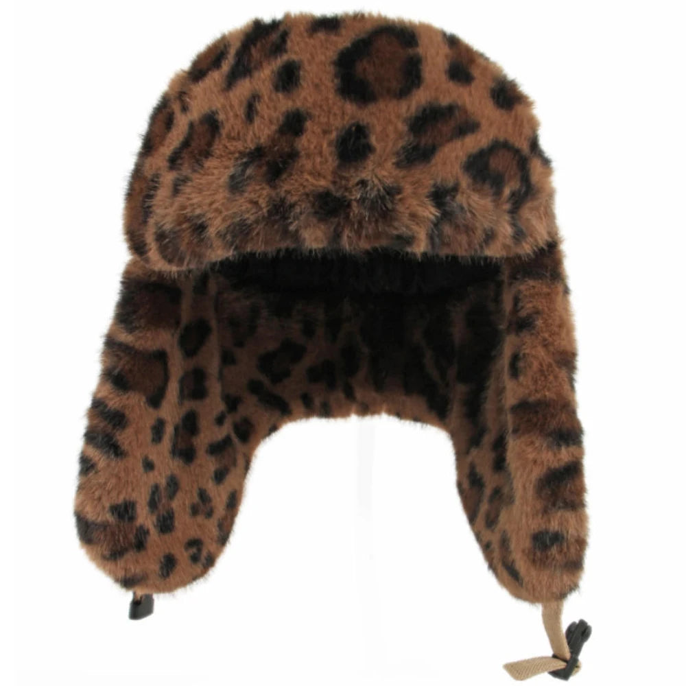 Klondike Leopard-Print Trapper Hat