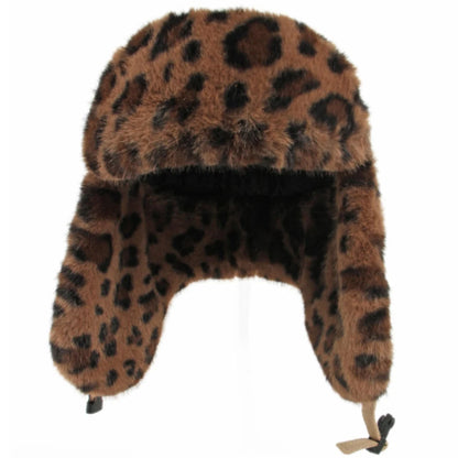Klondike Leopard-Print Trapper Hat