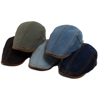 Brown Patchwork Ivy Cap | Retro Country Flat Hat | Urban Caps NZ