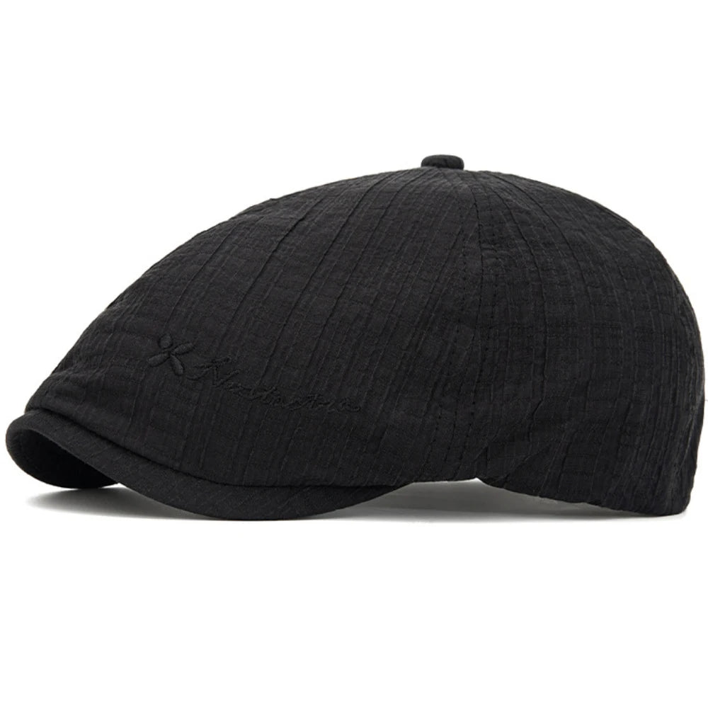 Camborne Letter Ivy Cap in Black