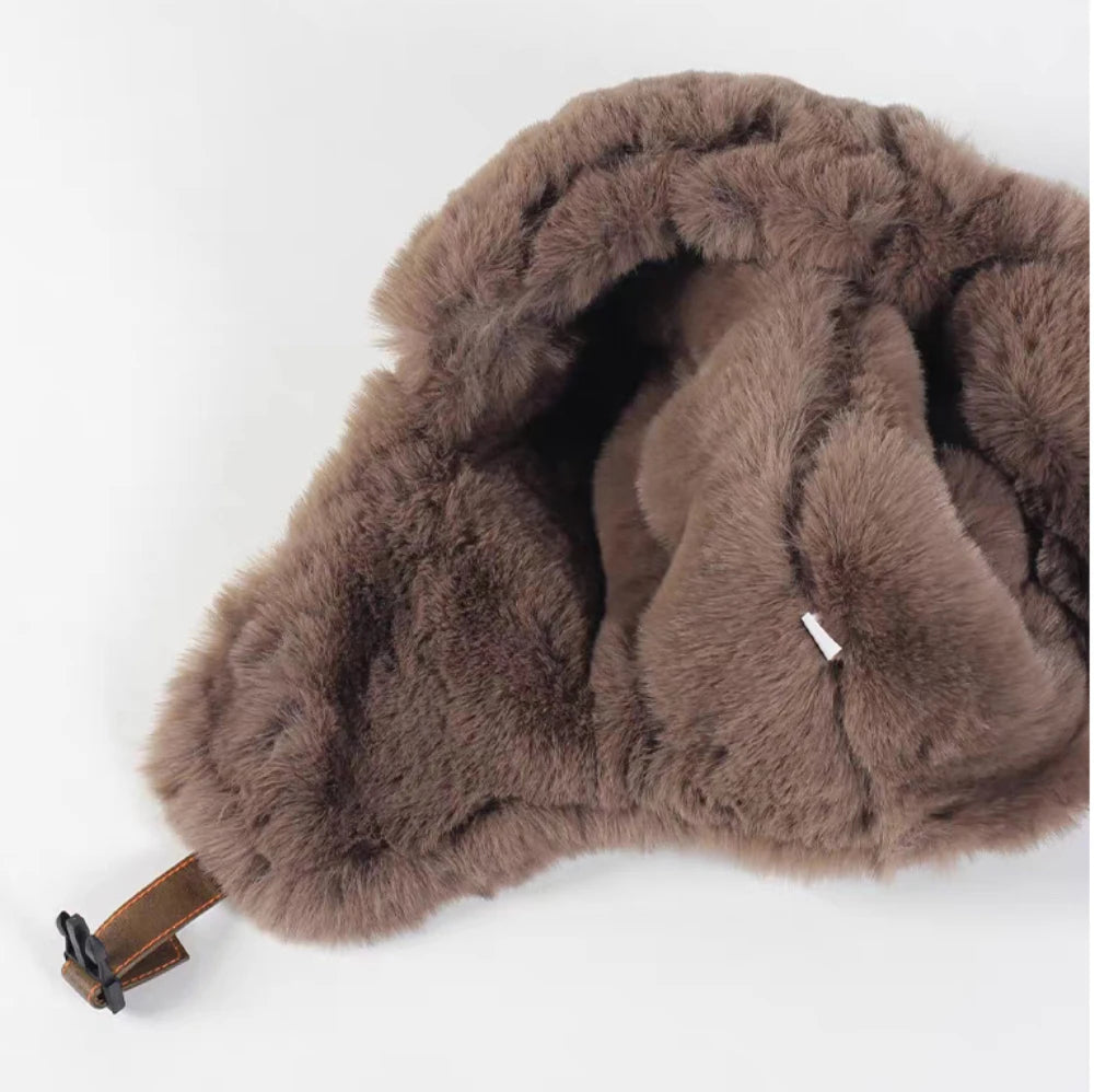 Nunivak Waterproof Leather Trapper Hat