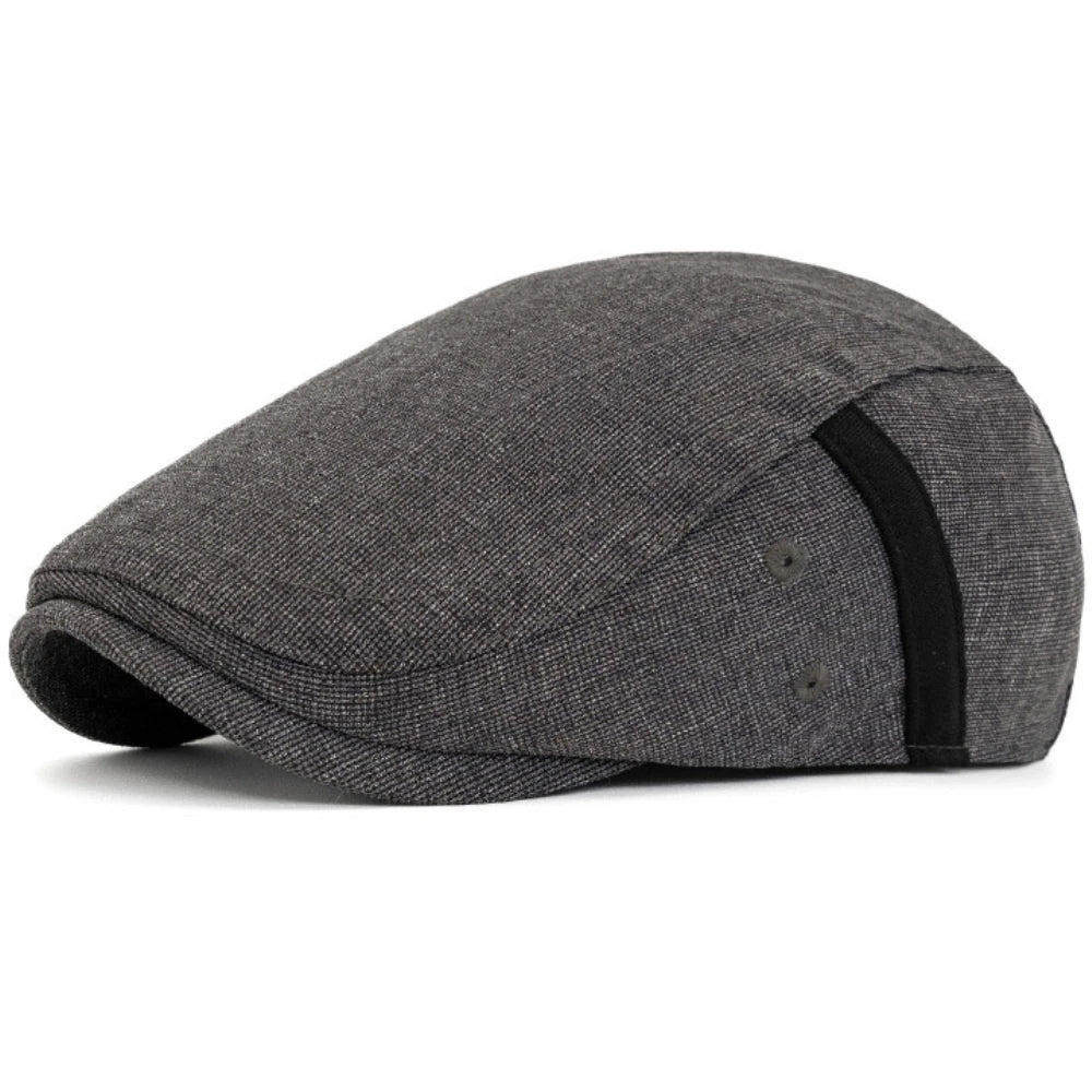 Marseille Patchwork Artist Beret in Dark Grey