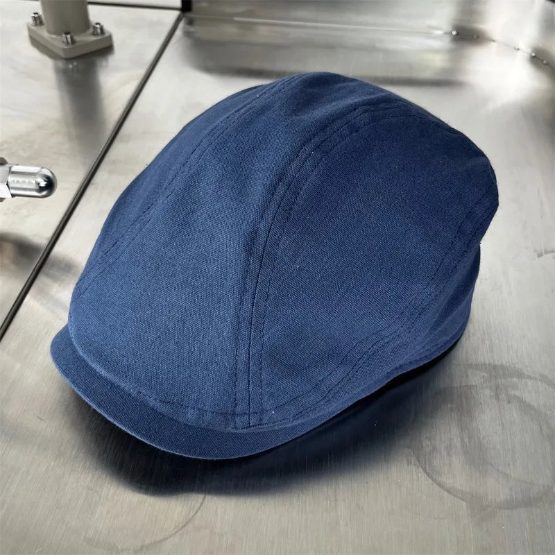 Torino XL Cotton Flat Cap – Extra Large Newsboy Cap for Men & Women (55–65cm)