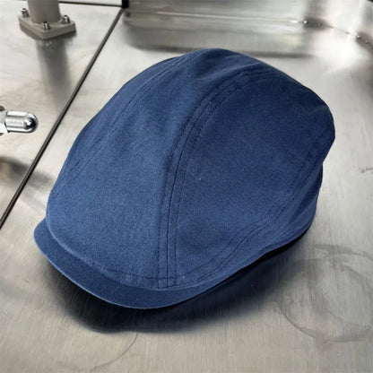 Torino XL Cotton Flat Cap – Extra Large Newsboy Cap for Men & Women (55–65cm)