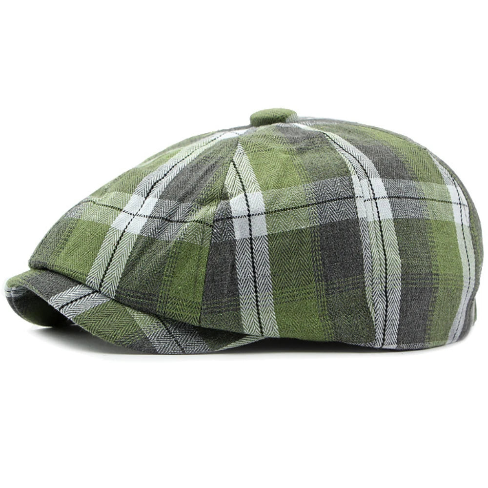Chichester Plaid Beret in Green
