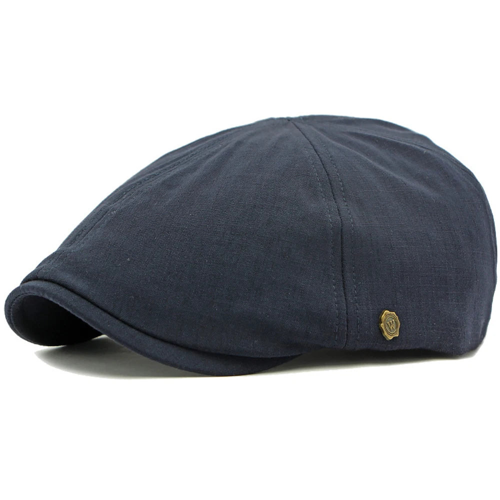 Tenby 6-Panel Artist Beret in Navy Blue