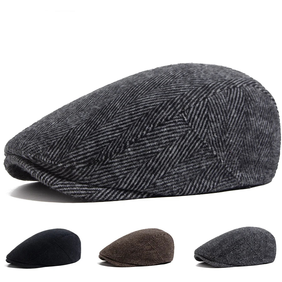 Heritage Herringbone Ivy Cap | Highland Winter Flat Cap | Urban Caps NZ