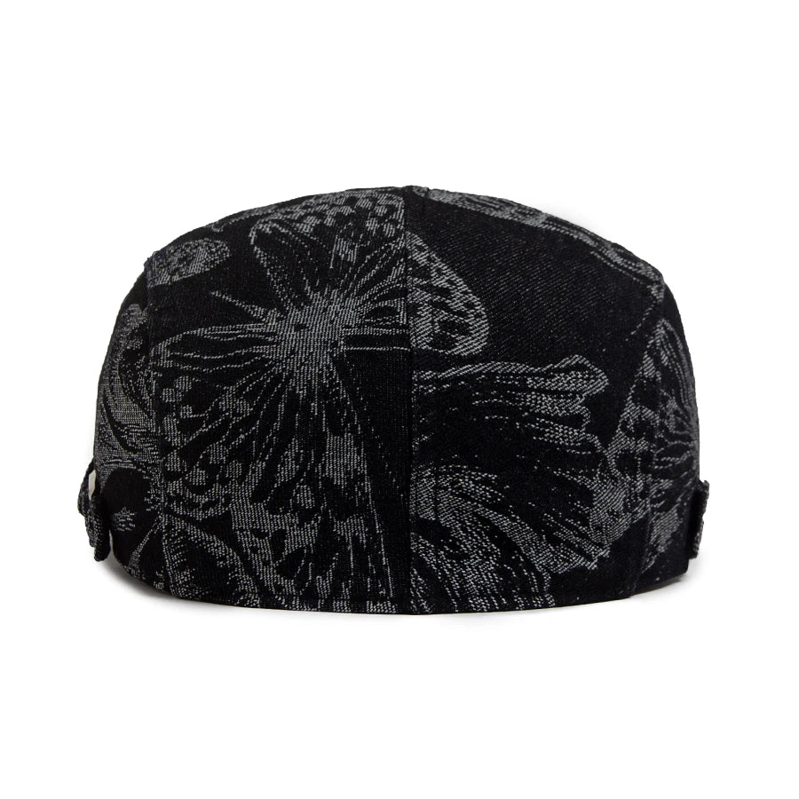 Floral Print Cotton Ivy Cap | Single Layer Flat Hat | Urban Caps NZ