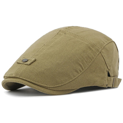 Oxford Linen Beret in Khaki