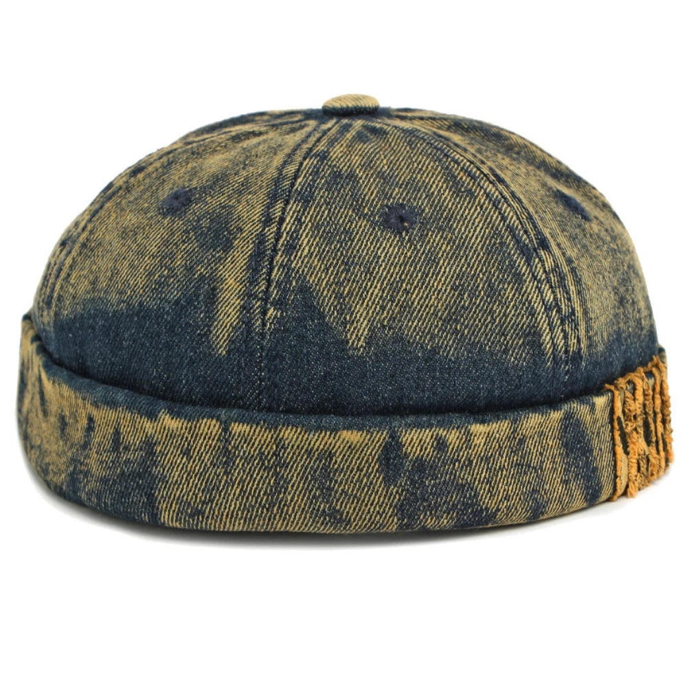 Southbank Denim-Style Beanie in Old Blue