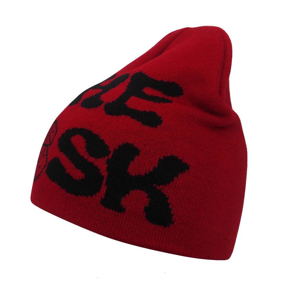 The Skullcap | Y2K Letter Knitted Hip Hop Beanie | Urban Caps NZ