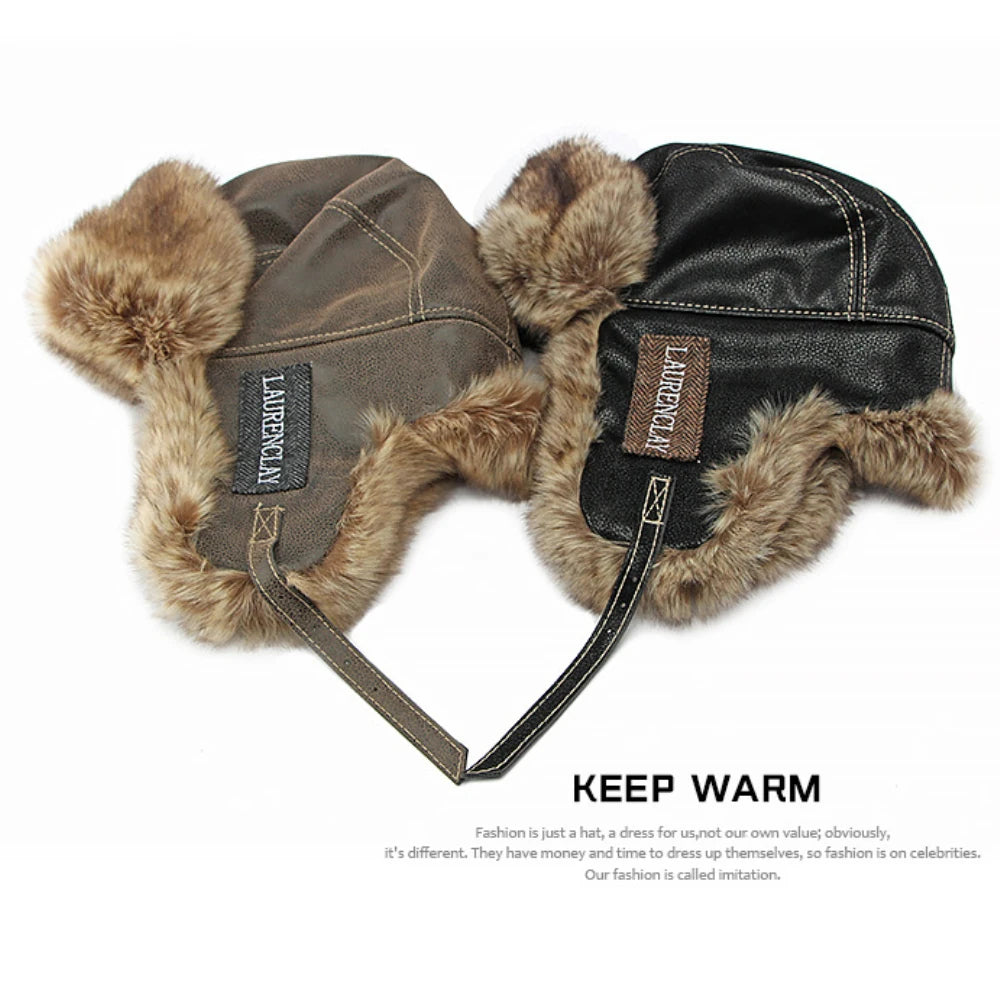 Khatanga Faux Leather Trapper Hat