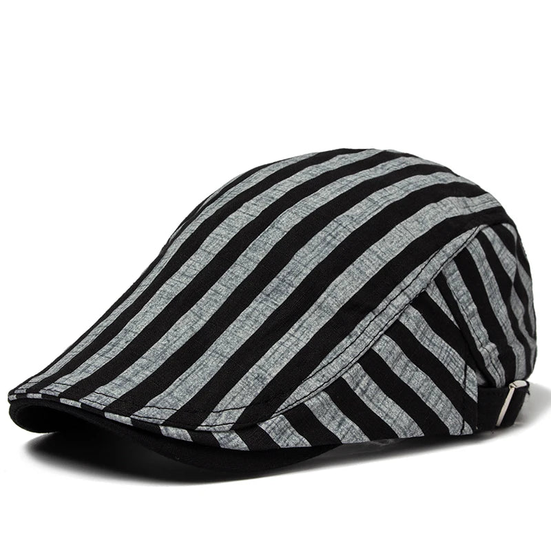 Thin Plaid Linen Ivy Cap | Country Summer Flat Cap | Urban Caps NZ