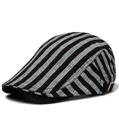 Thin Plaid Linen Ivy Cap | Country Summer Flat Cap | Urban Caps NZ