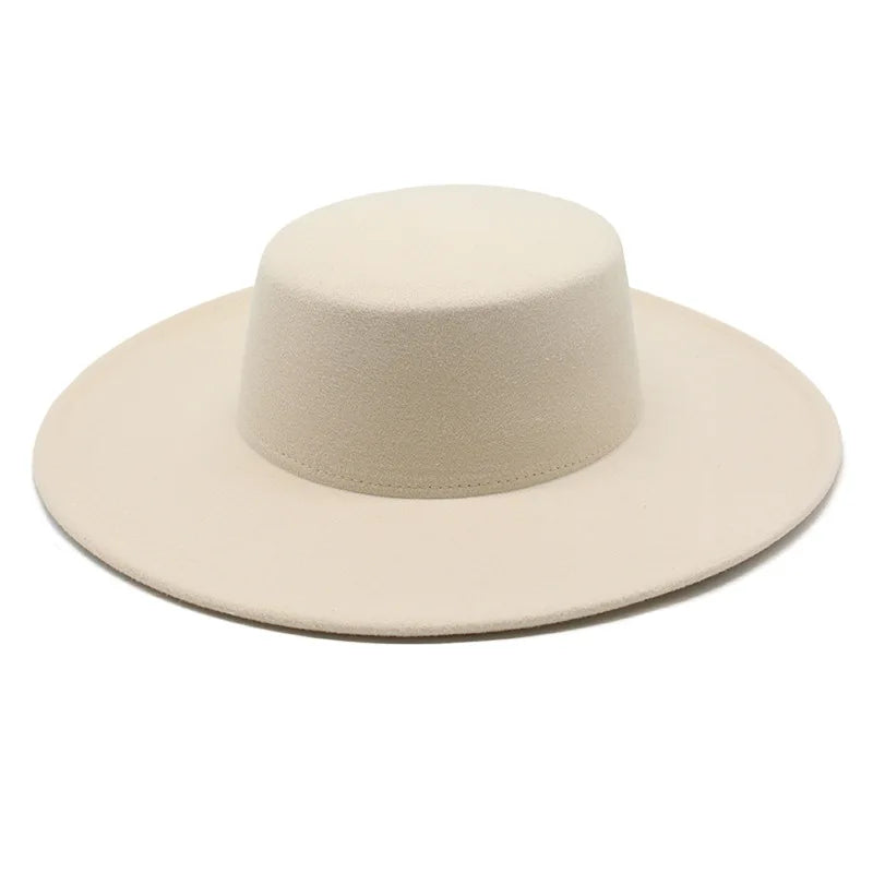 Classic Wide Brim Fedora Hat – Structured Formal Travel Cap