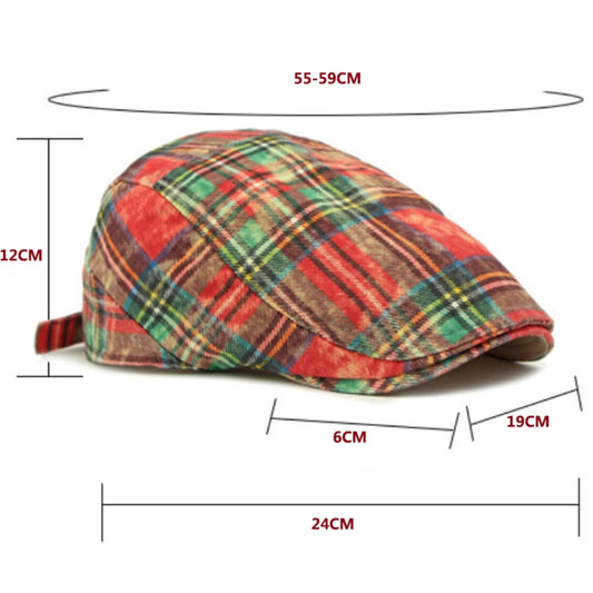 Barcelona Plaid Artist Beret