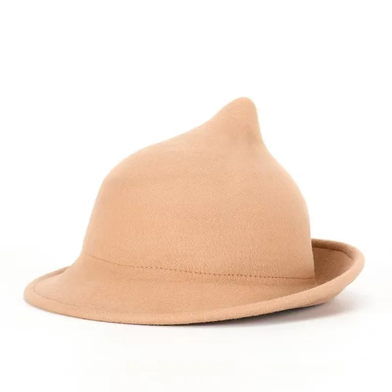 Hallowmere Wool Witch Hat in Khaki