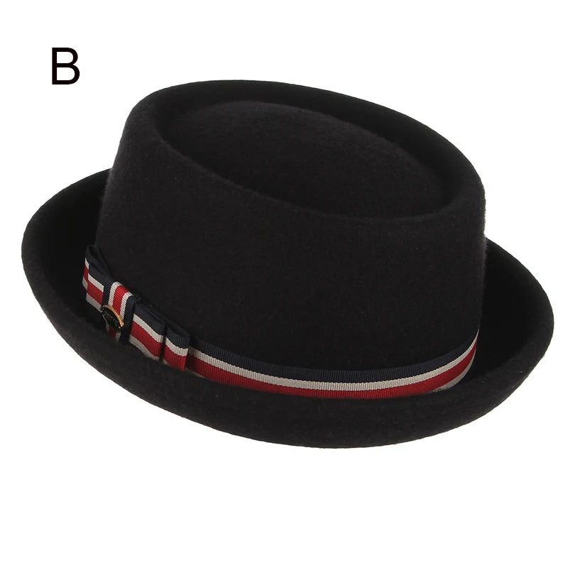 Paris Noir Wool Felt Pork Pie Hat | Urban Caps