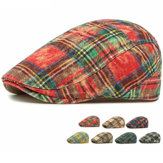 Barcelona Plaid Artist Beret