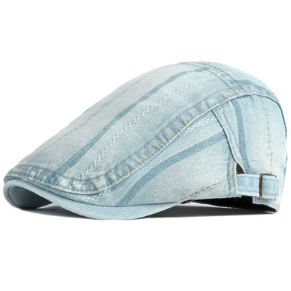 Shandley Painter Denim Flat Cap - Classic Flat Cap Style In Durable Denim For Casual Looks