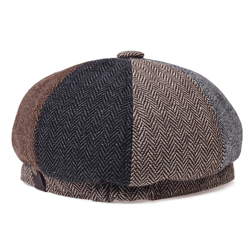 Shelby Herringbone Newsboy Cap – Classic Vintage Flat Cap