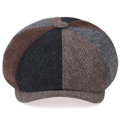 Shelby Herringbone Newsboy Cap – Classic Vintage Flat Cap