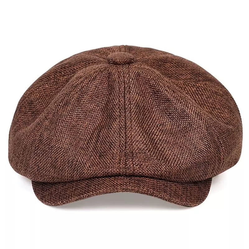 Shelby Vintage Cotton Newsboy Cap - Urban Caps