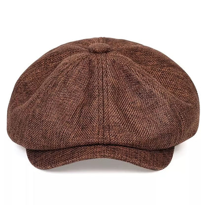Shelby Vintage Cotton Newsboy Cap - Urban Caps