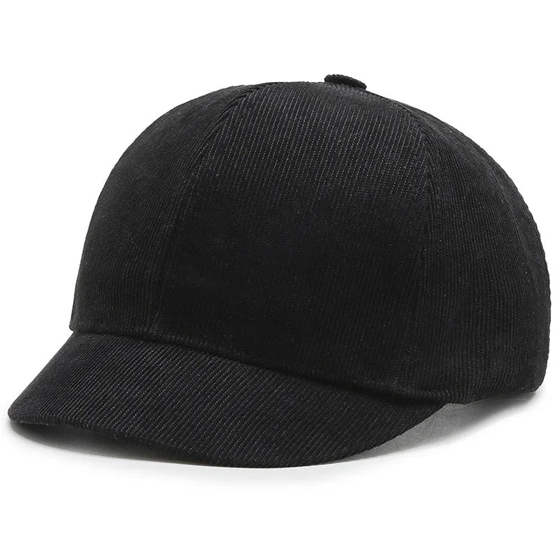 Short Brim Corduroy Cap - Casual