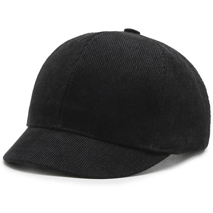 Short Brim Corduroy Cap - Casual