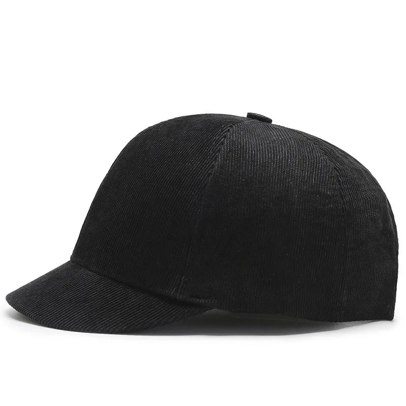 Short Brim Corduroy Cap - Casual
