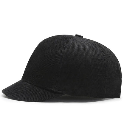 Short Brim Corduroy Cap - Casual
