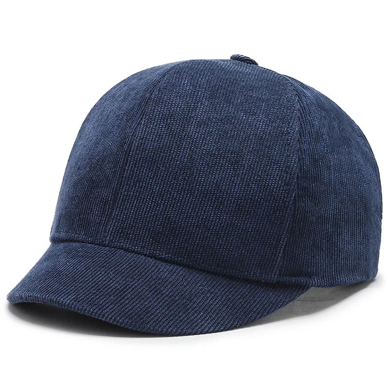 Short Brim Corduroy Cap - Casual