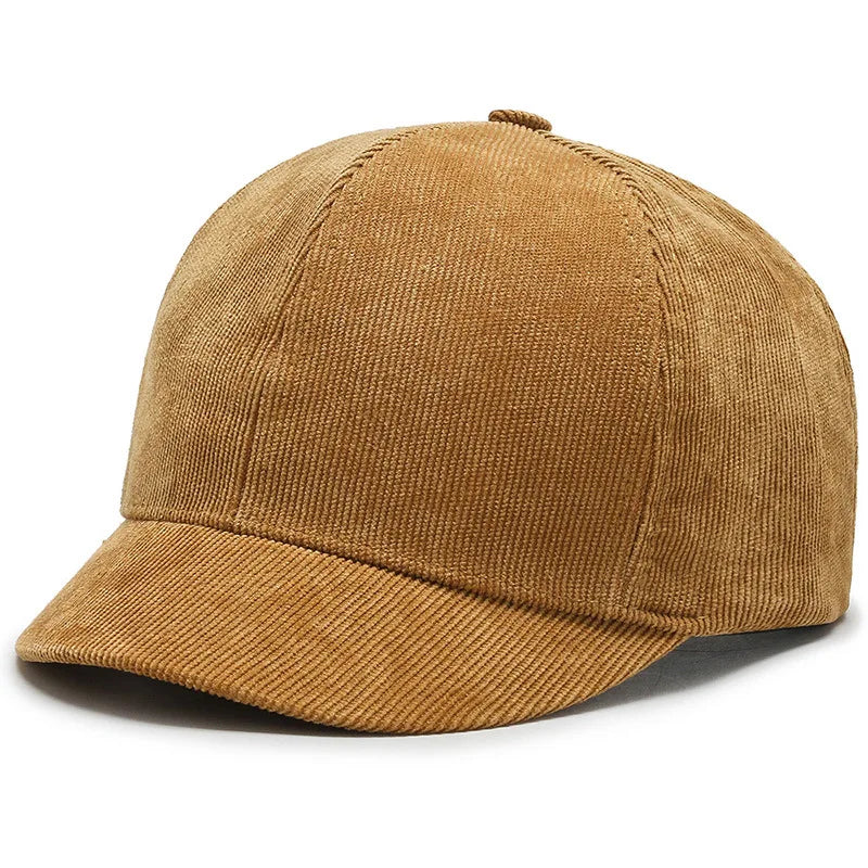 Short Brim Corduroy Cap - Casual