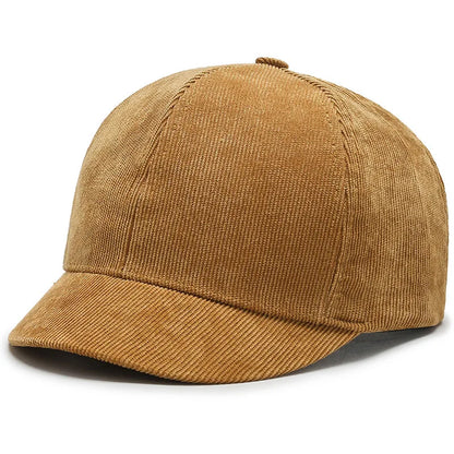 Short Brim Corduroy Cap - Casual