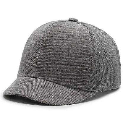 Short Brim Corduroy Cap - Casual