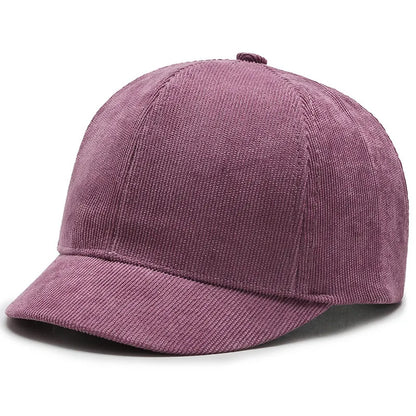 Short Brim Corduroy Cap - Casual